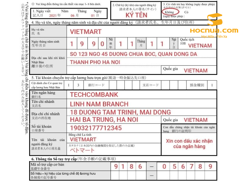 Cách viết bản mẫu Nenkin 