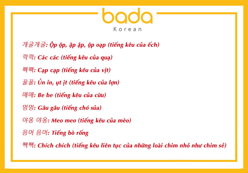 từ tượng thanh tiếng Hàn