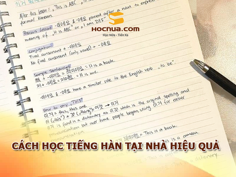 cách học tiếng hàn tại nhà hiệu quả
