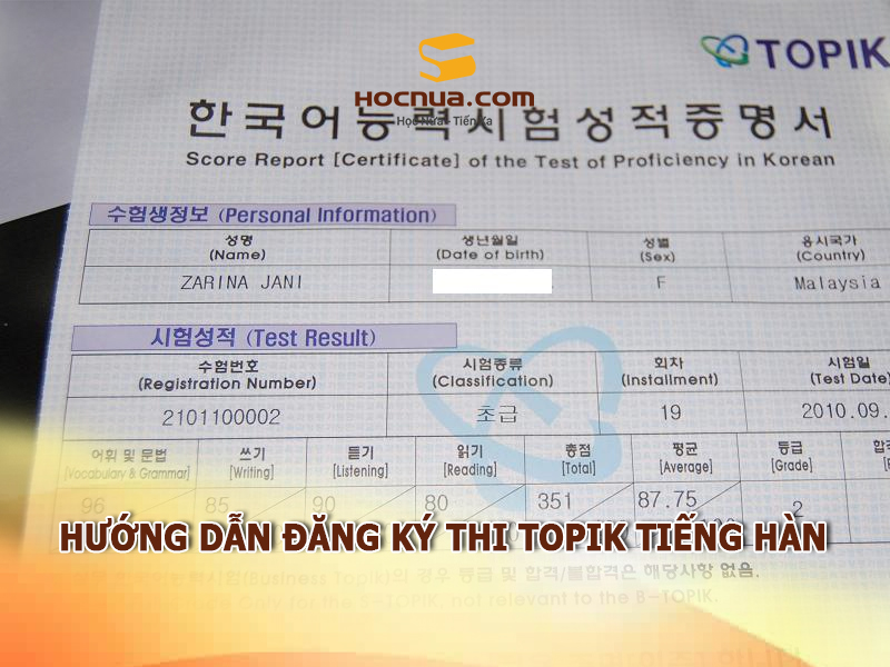 Hướng dẫn đăng ký thi Topik tiếng Hàn