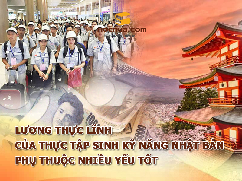 lương thực lĩnh của thực tập sinh kỹ năng Nhật Bản