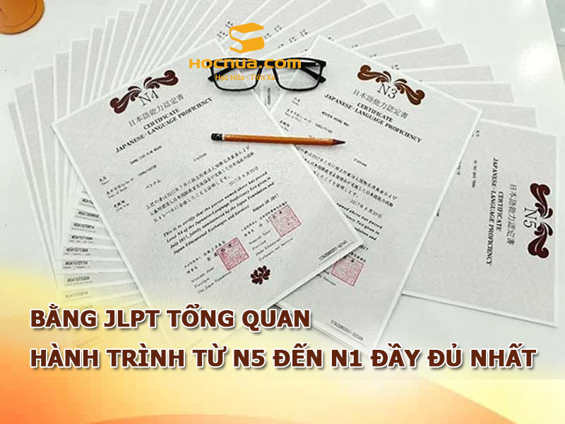 Bằng JLPT tổng quan - Hành trình từ N5 đến N1 đầy đủ nhất