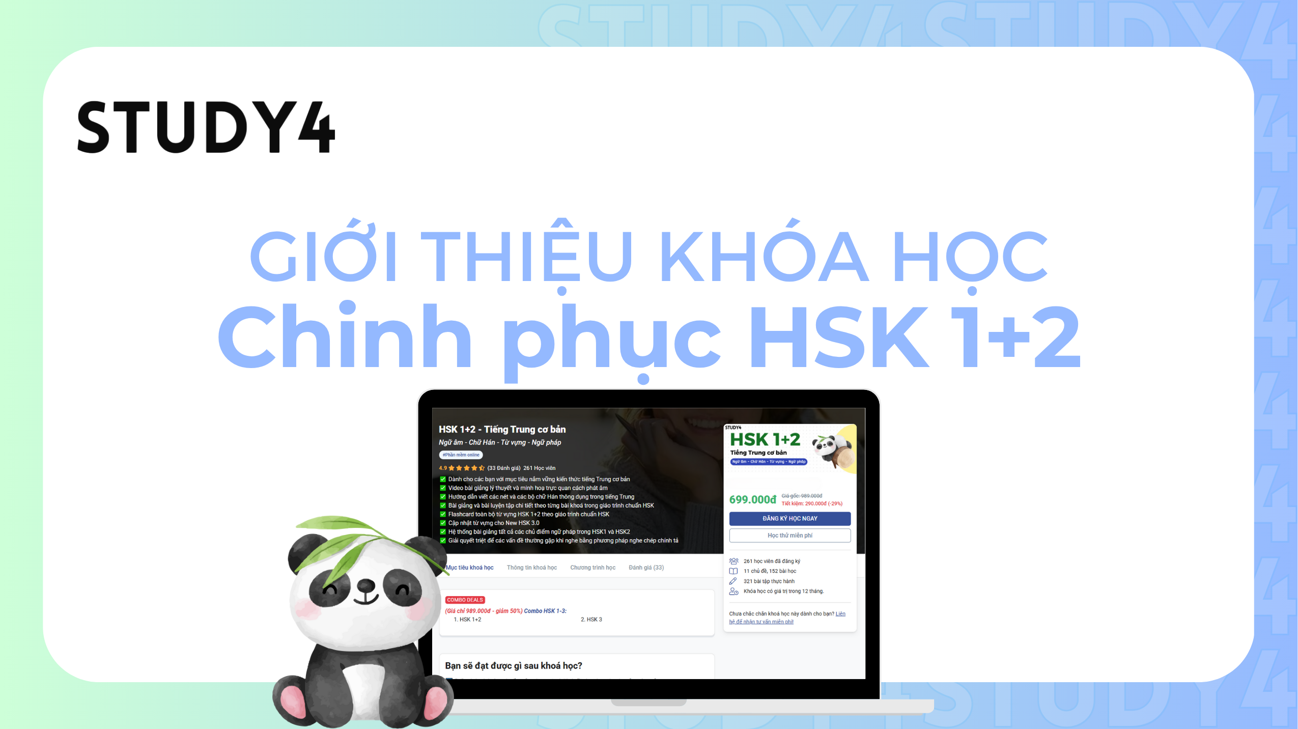 Khoá học tiếng Trung - Lộ trình 4 kỹ năng từ 0 tới HSK3 rõ ràng