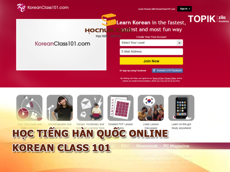 Học tiếng Hàn Quốc online Korean Class 101