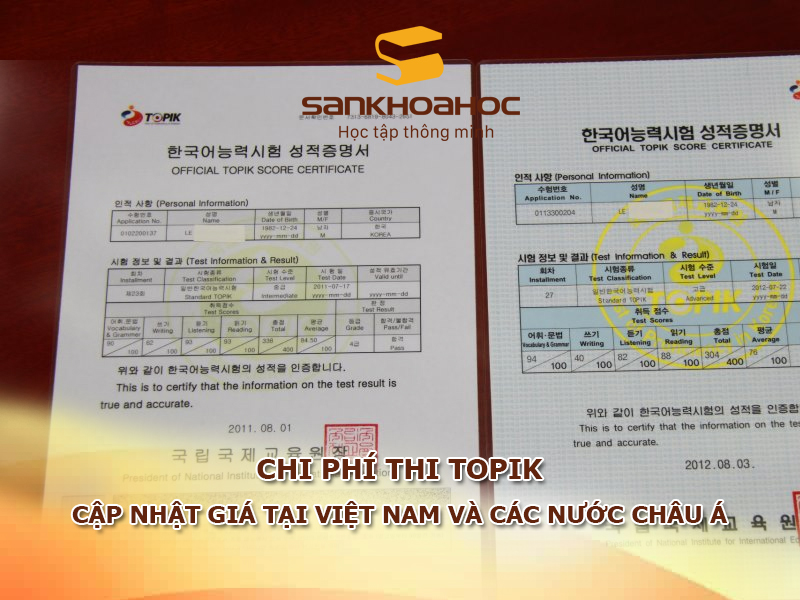 Chi phí thi TOPIK: Cập nhật giá tại Việt Nam và các nước châu Á