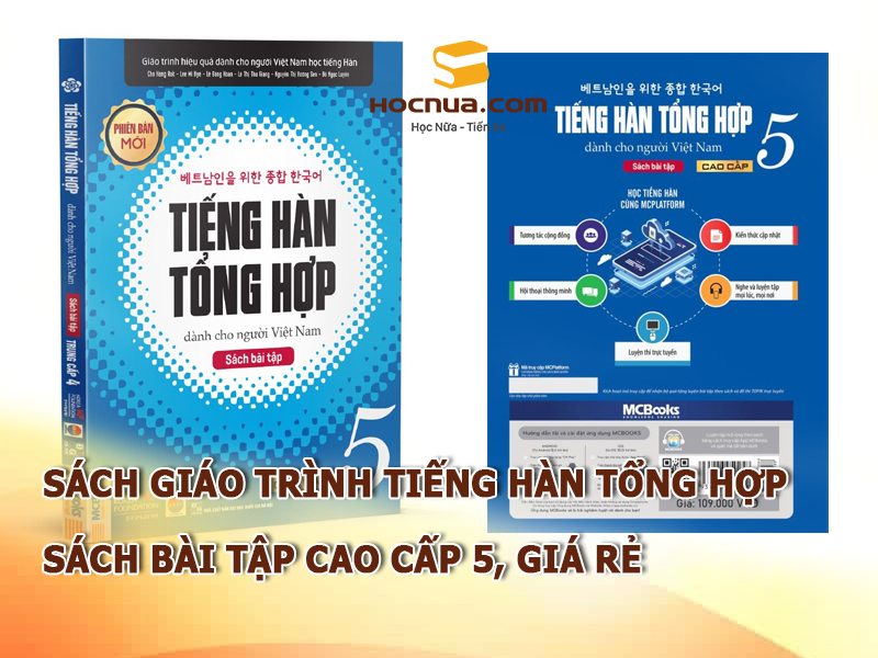 Sách giáo trình tiếng Hàn tổng hợp, sách bài tập cao cấp 5, giá rẻ