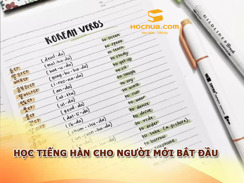 Học tiếng Hàn cho người mới bắt đầu
