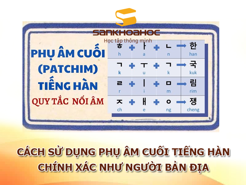Cách sử dụng phụ âm cuối tiếng Hàn chính xác như người bản địa