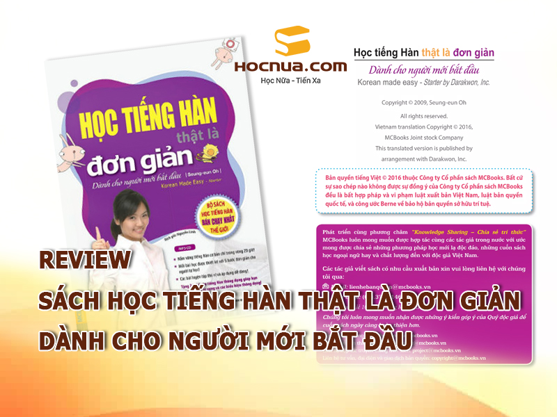 Review sách học tiếng Hàn thật là đơn giản dành cho người mới bắt đầu