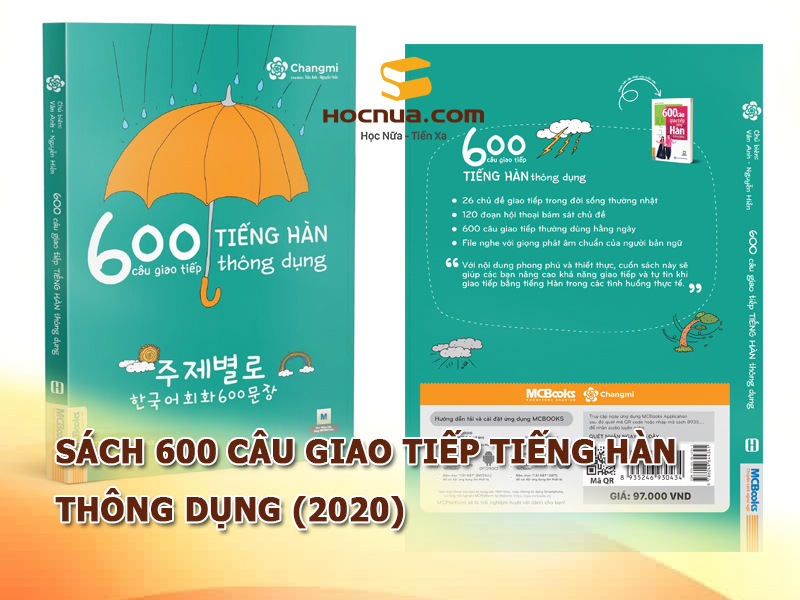 Sách 600 câu giao tiếp tiếng Hàn thông dụng (2020)
