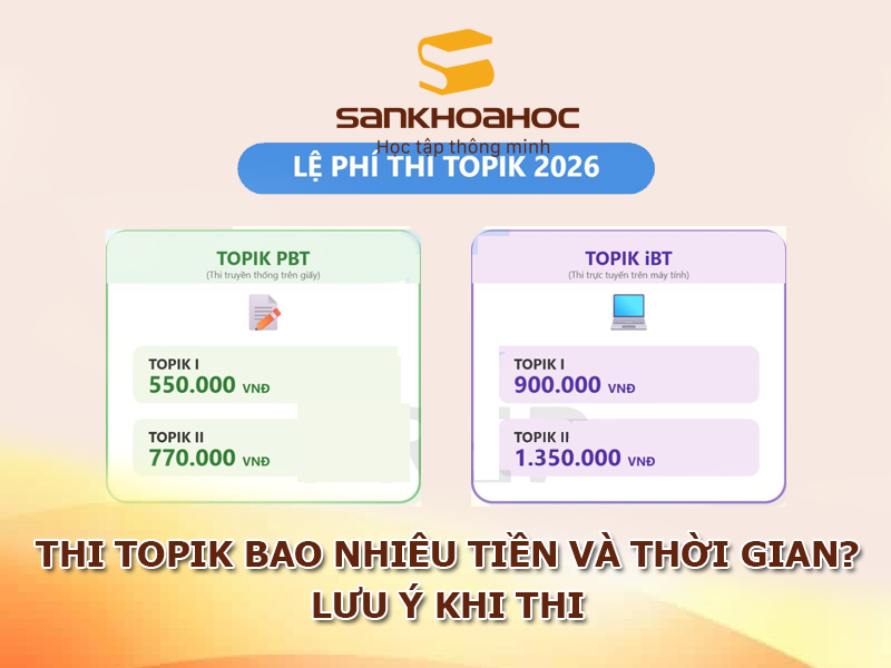 Thi TOPIK bao nhiêu tiền và thời gian? Lưu ý khi thi