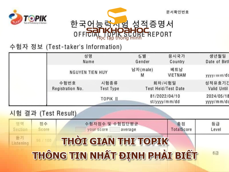 Thời gian thi TOPIK: Những thông tin nhất định phải biết để có kỳ thi hiệu quả nhất